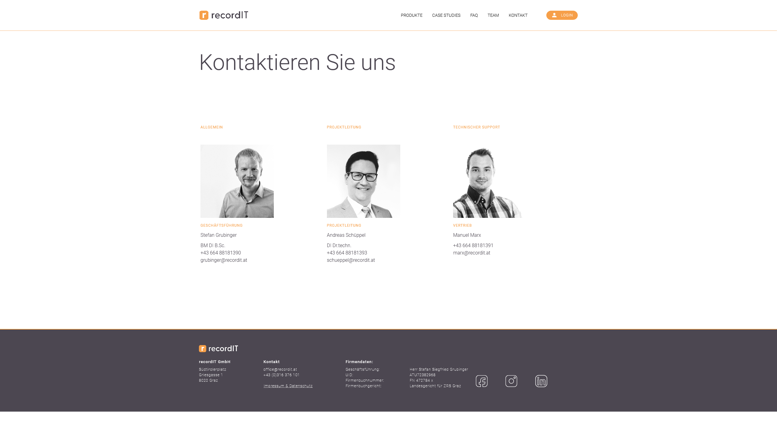 recordIT homepage preview